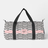 Schwarz-weiß und Zickzack Duffle Bag (Vorderseite)