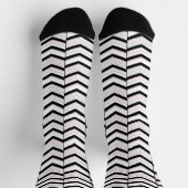 Schwarz-weiß und Zickzack Socken (Oben)