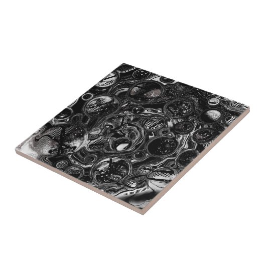 Schwarz-Weiß-Unendlichkeit Fliese (Seite)