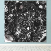 Schwarz-Weiß-Unendlichkeit Leinwanddruck (Insitu (Holzboden))