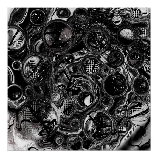 Schwarz-Weiß-Unendlichkeit Poster (Vorderseite)