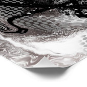 Schwarz-Weiß-Unendlichkeit Poster (Ecke)