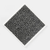 Schwarz-Weiß-Uneven-Punkte-Grafik Serviette (Ecke)