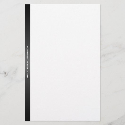 Schwarz-Weiß-Unternehmen Briefpapier (Vorderseite)