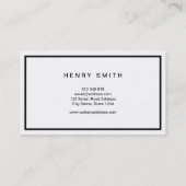 Schwarz-Weiß-Unternehmen Modernes Beruflich Visitenkarte (Rückseite)