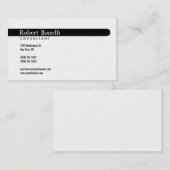 Schwarz/Weiß - Unternehmenskarte für moderne Berat Visitenkarte (Vorne/Hinten)