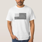Schwarz-Weiß-US-Flagge T-Shirt (Vorderseite)