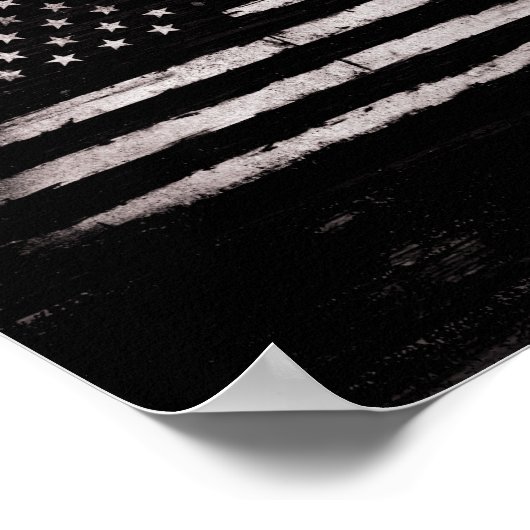 Schwarz/Weiß USA Poster (Ecke)