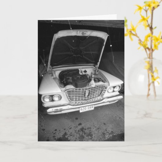 "Schwarz & Weiß Valiant mit Schneeflocken" wird gu Karte (Gelbe Blume)