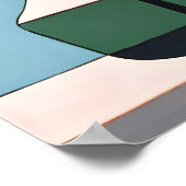 Schwarz-Weiß-Vasen mit roten Blume Poster (Ecke)