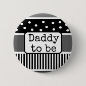 Schwarz-Weiß-Vater als Baby-Showbutton Button (Vorderseite)