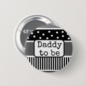 Schwarz-Weiß-Vater als Baby-Showbutton Button (Vorne & Hinten)