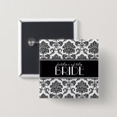 Schwarz-Weiß-Vater der Bride-Damaskus-Taste Button (Vorne & Hinten)