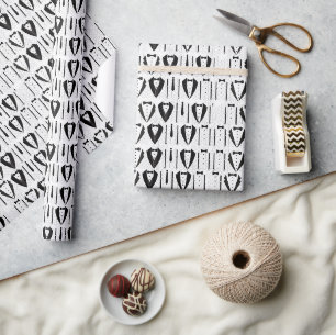 Schwarz-Weiß-Väter-Tag Tuxedo Geschenkpapier