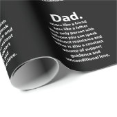Schwarz-Weiß-Vater-Vater-Zitat-Geburtstag Geschenkpapier (Rolleneckpunkt)