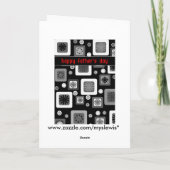 Schwarz-Weiß-Vatertag Karte (Rückseite)