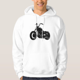 Schwarz-weiß-Vektor-Art einer klassischen Cruiser- Hoodie