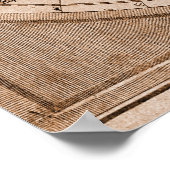 Schwarz-Weiß-Version von de L'Isle Weltkarte Poster (Ecke)