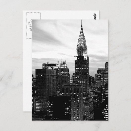 Schwarz & Weiß - Vertical Postcard New York Postkarte (Vorne/Hinten)