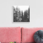 Schwarz-Weiß-verzauberter Wald Leinwanddruck (Insitu (Wohnzimmer))