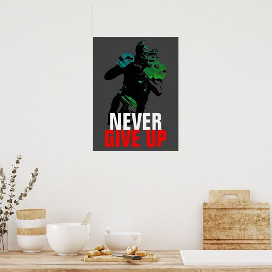 Schwarz-weiß verzichten Erfolgsfußball nie auf Poster (Küche)