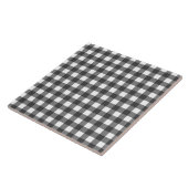 Schwarz-Weiß-Vichy-Print-Gingham-Muster Fliese (Seite)