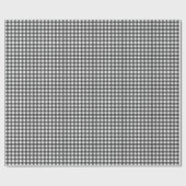 Schwarz-Weiß-Vichy-Print-Gingham-Muster Geschenkpapier (Flach)