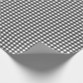 Schwarz-Weiß-Vichy-Print-Gingham-Muster Geschenkpapier (Ecke)