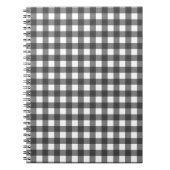 Schwarz-Weiß-Vichy-Print-Gingham-Muster Notizblock (Vorderseite)