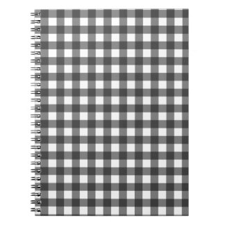 Schwarz-Weiß-Vichy-Print-Gingham-Muster Notizblock
