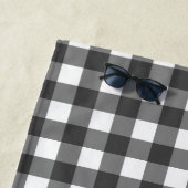 Schwarz-Weiß-Vichy-Print-Gingham-Muster Strandtuch (Beispiel)