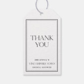 Schwarz & Weiß Vielen Dank, dass Sie vor den Wahle Geschenkanhänger (Rückseite)