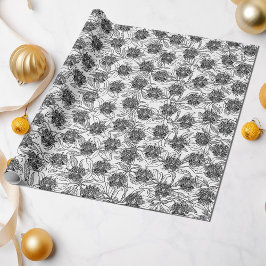 Schwarz-Weiß-Viktorianische Ziergestaltung Geschenkpapier