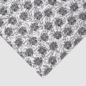Schwarz-Weiß-Viktorianische Ziergestaltung Seidenpapier (Ausschnitt)
