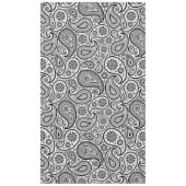 Schwarz-Weiß-Vintag-Blütenpaisley Tischdecke (Vorderseite)