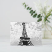 Schwarz/Weiß Vintag Paris Eiffelturm Postkarte (Stehend Vorderseite)