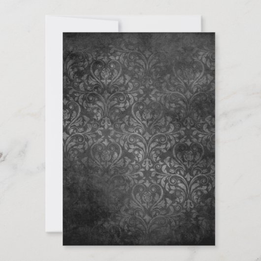 Schwarz-Weiß-Vintag-Quinceñera Einladung (Rückseite)