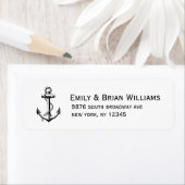 Schwarz-Weiß-Vintage AnkerIllustration (Insitu)