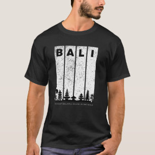 Schwarz Weiß Vintage Bali Schönste Insel T-Shirt