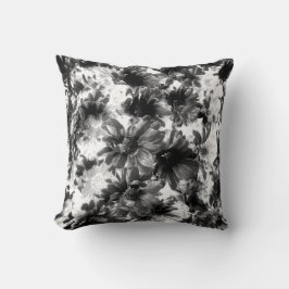 Schwarz-Weiß-Vintage Bläserin Kissen