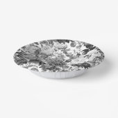 Schwarz-weiß Vintage Blume Pappteller (Gewinkelt)