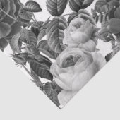 Schwarz-weiß Vintage Blume Seidenpapier (Ausschnitt)