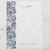 Schwarz-Weiß-Vintage Blumenlatte Briefkopf (Vorderseite)