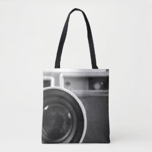 Schwarz-Weiß-Vintage Filmkamera-Offset Tasche