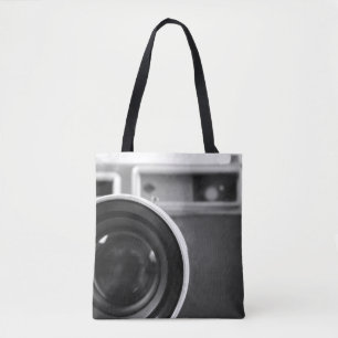 Schwarz-Weiß-Vintage Filmkamera-Offset Tasche