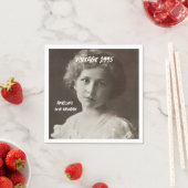 Schwarz-weiß Vintage-Foto Geburtstag Serviette (Beispiel)
