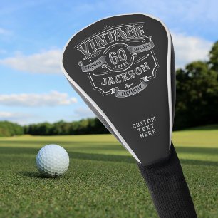 Schwarz-weiß Vintage gealtert bis zur Perfektion G Golf Headcover