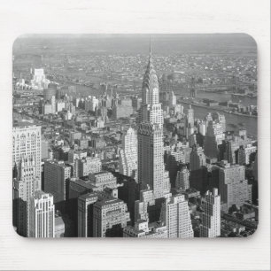 Schwarz-Weiß-Vintage New Yorker City-Mouse-Pads Mousepad