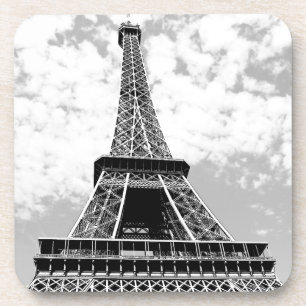 Schwarz-Weiß Vintage Paris Eiffelturm Getränkeuntersetzer