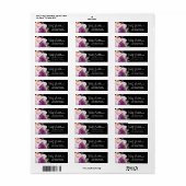 Schwarz-Weiß-Vintage Rose Rücksendeadresse (Vorne)